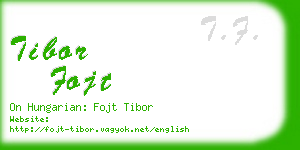 tibor fojt business card